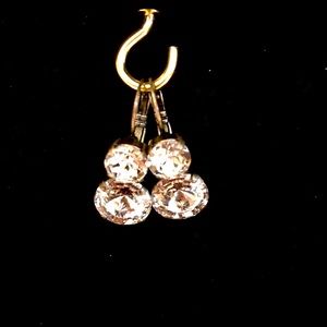 Two stone dangle earrings